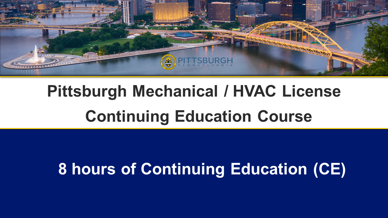 City of Pittsbugh HVAC CE Course Title Page